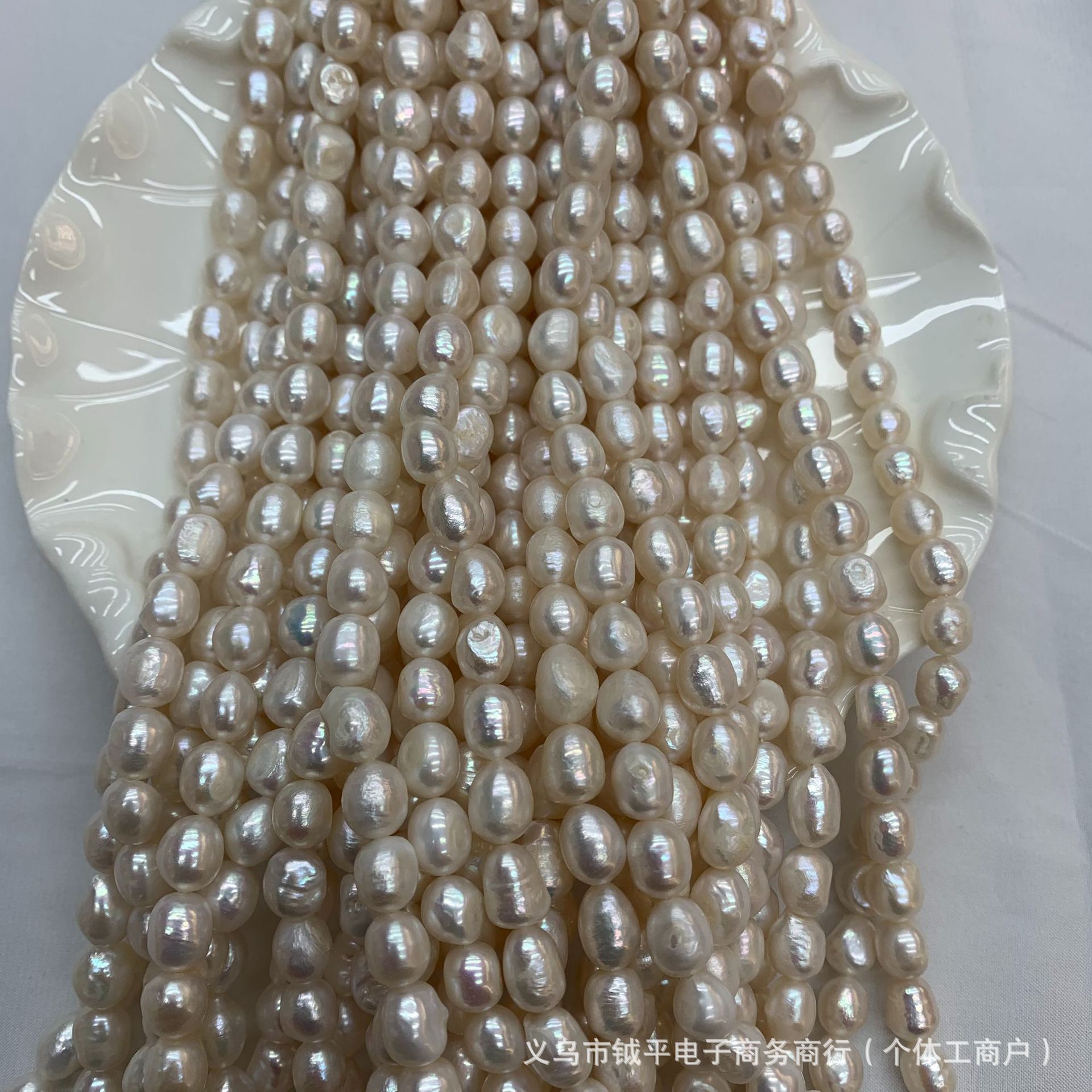 8-9mm直淡水无核天然淡水珍珠项链批发有白 半成品