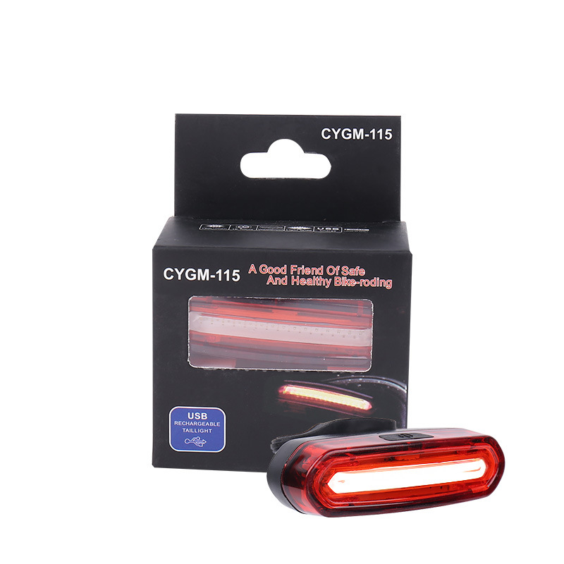 Bicycle warning light, USB charging, high-brightness taillight, night riding flash, outdoor cycling LED bicycle accessory indicator light