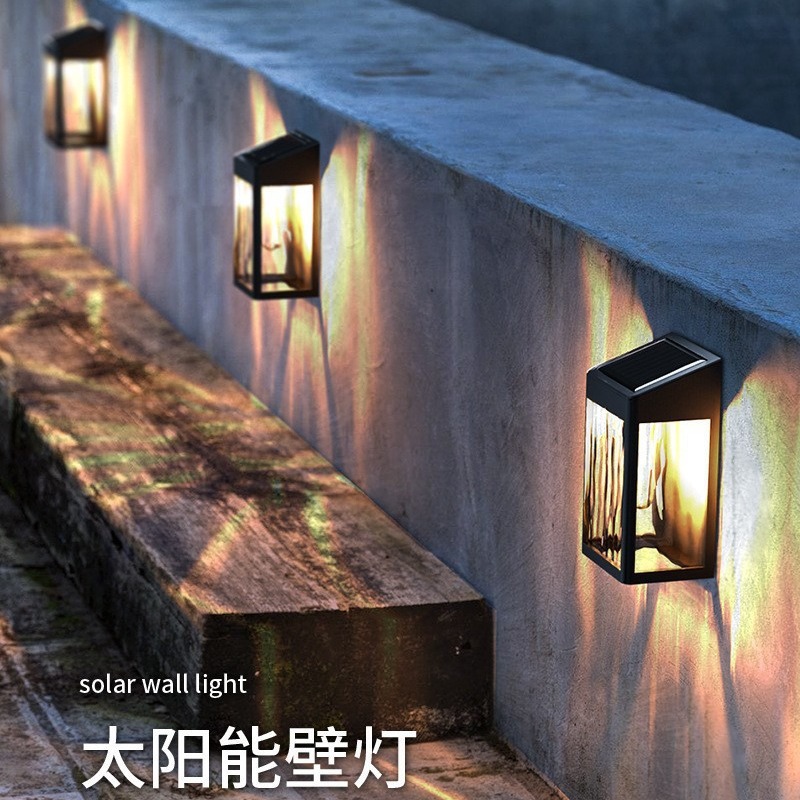 跨境户外太阳能壁灯户外防水钨丝灯感应庭院灯花园别墅小夜灯照明产品图