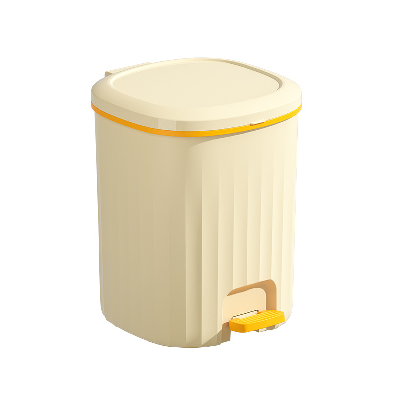 The trash can has a pop-up lid that automatically closes. It is suitable for use in the living room and bedroom. It has a large capacity, is quiet and cute, and can be used for storage in the office Item Picture