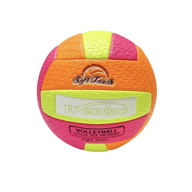 Wholesale of cross-border colored woven pattern volleyball, student training and examination machine sewn air volleyball No. 5, a niche beach ball Specification image