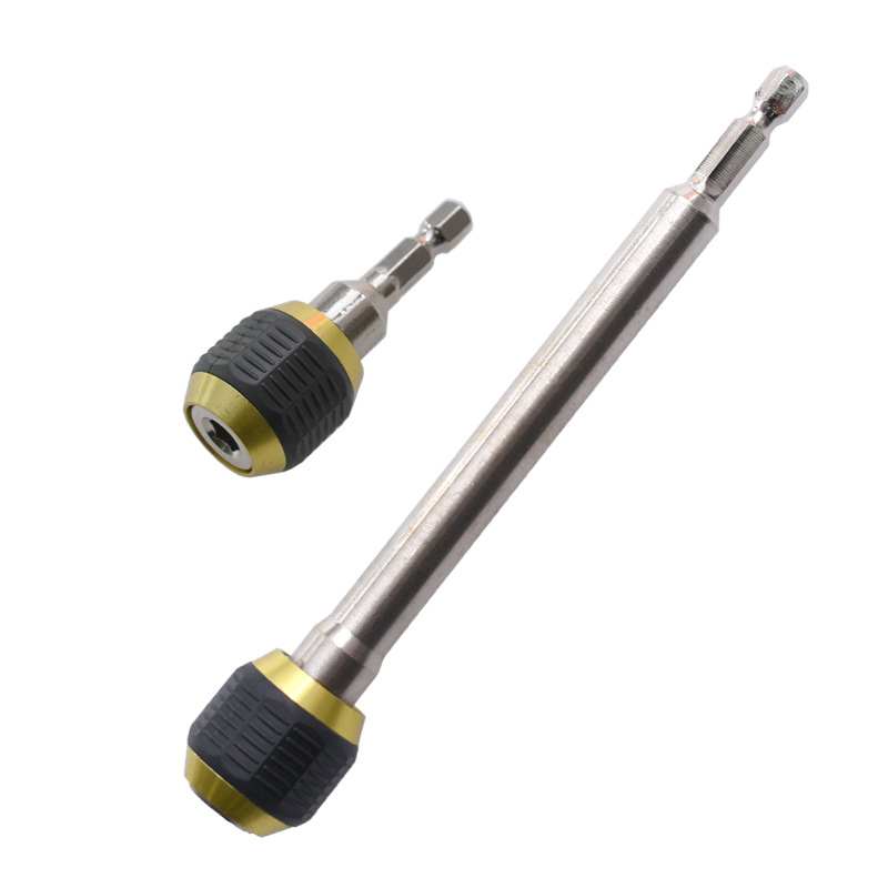 Factory pin hexagonal handle quick-change self-locking connecting rod, electric drill, screwdriver bit, quick conversion tool, extension connecting rod Specification drawing