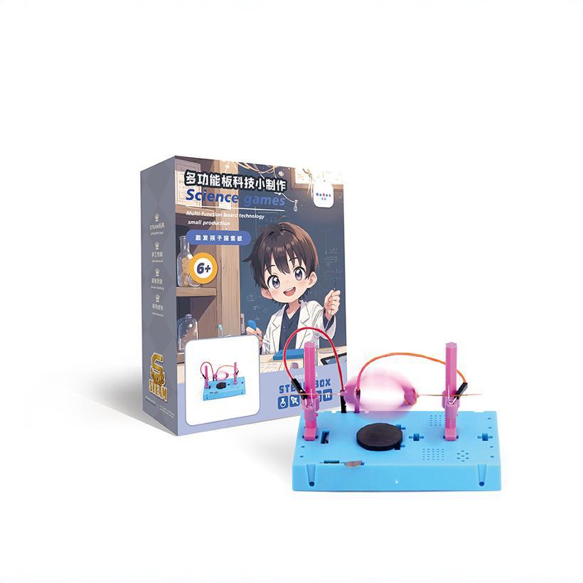 Customized blue base plate for plastic science and technology diy assembly materials, primary school students' science experiment and educational toys Specification image