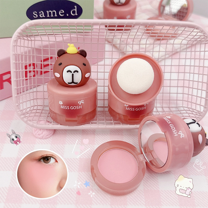 轻拍小熊丝滑柔雾单色腮红显白哑光元气学生少女裸妆自然晕染