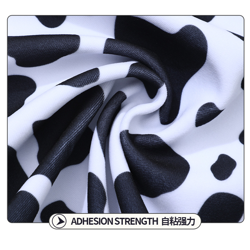 百粘布化妆品相机平板收纳包百折不变形狂甩不掉奶牛纹懒人收纳袋白底实物图