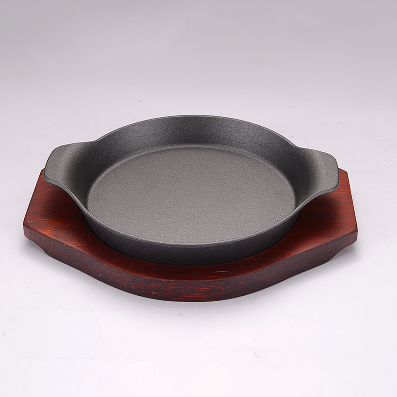Wholesale of uncoated round barbecue trays, barbecue pizza and steak trays for hotels and restaurants, teppanyaki and Korean barbecue trays Specification image