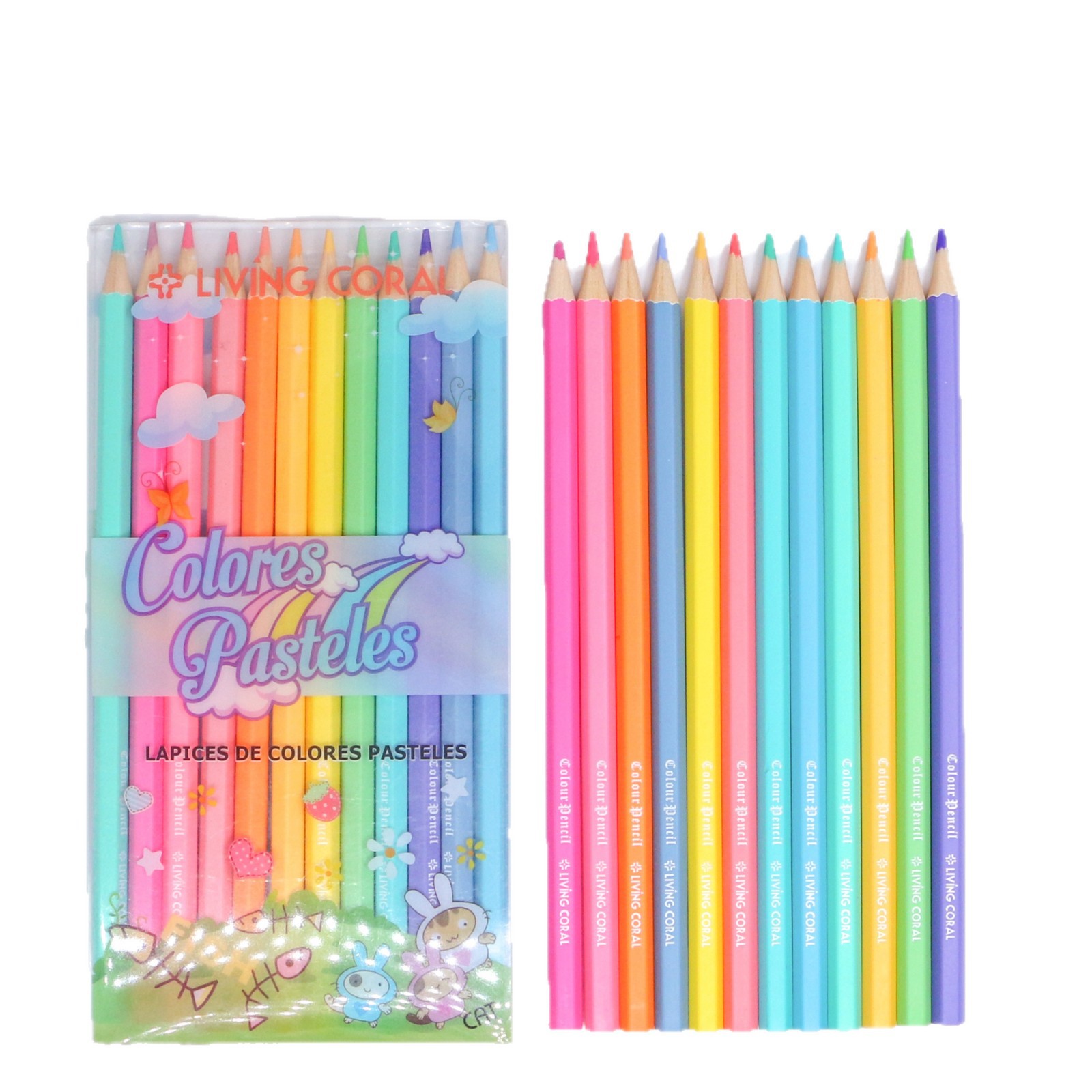 12 colores macaron hexagonal rod lápices de color al por mayor transfronterizo niños estudiantes de primaria graffiti dibujo pluma papelería lápices de plomo de color Item Picture