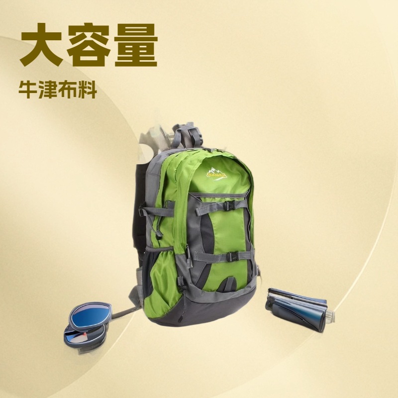New cross-border large-capacity backpack for hiking, wear-resistant, water-repellent, outdoor sports, and camping details Picture