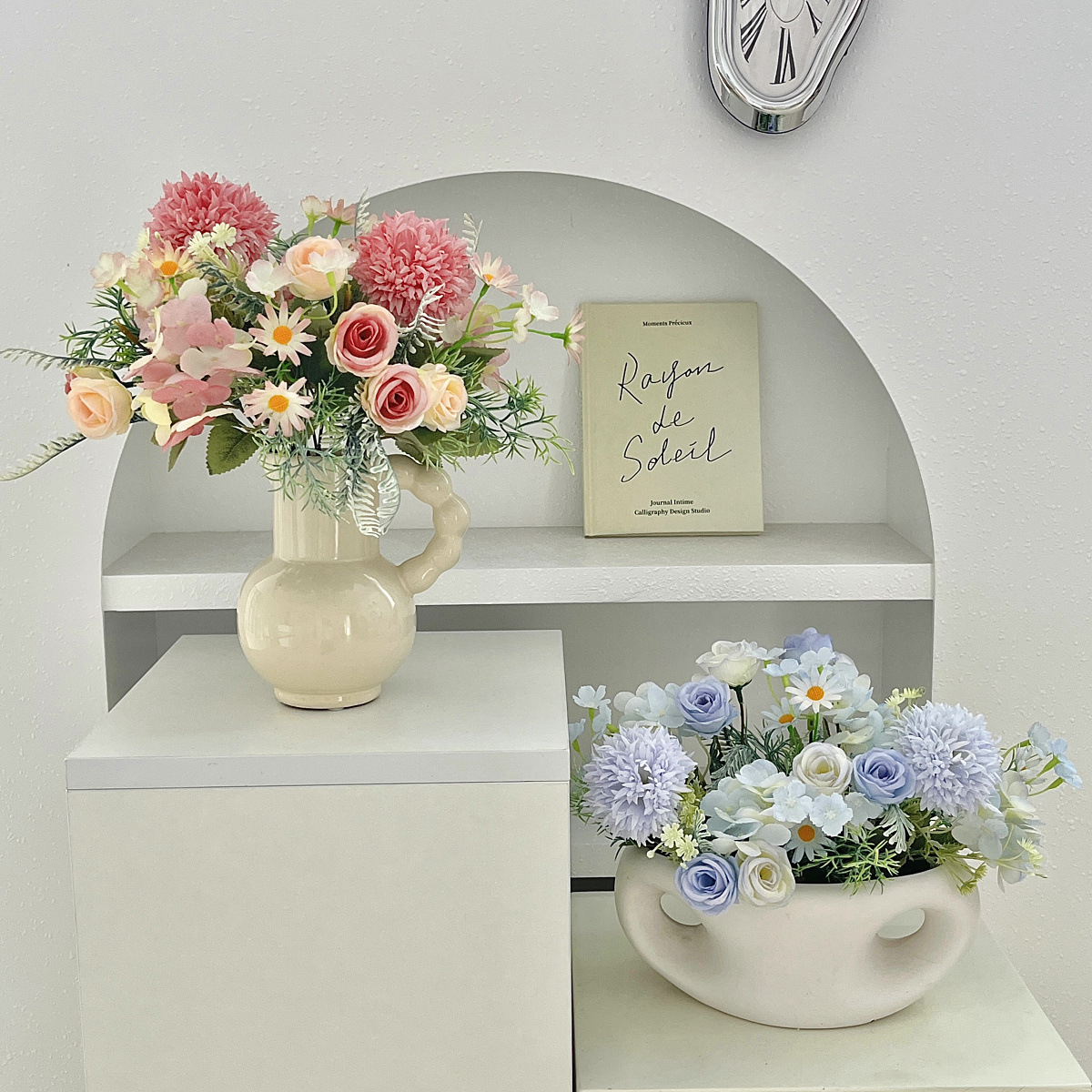 ins风仿真玫瑰绣球婚庆手捧花束婚礼堂摄影道具家居摆件装饰跨境