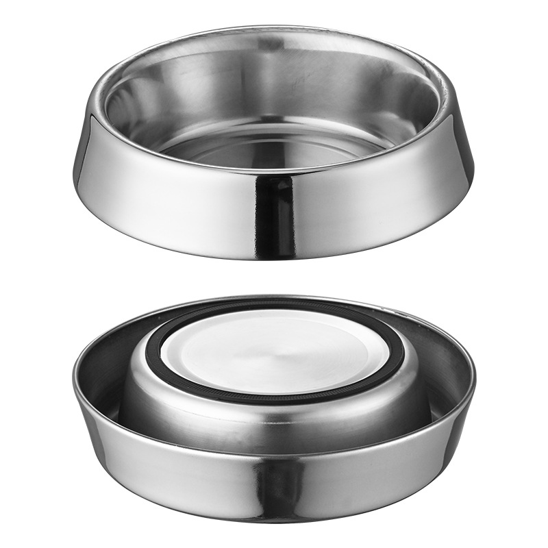 加厚不锈钢宠物猫碗防滑多用途猫狗食具喝水碗两用防滑宠物食具