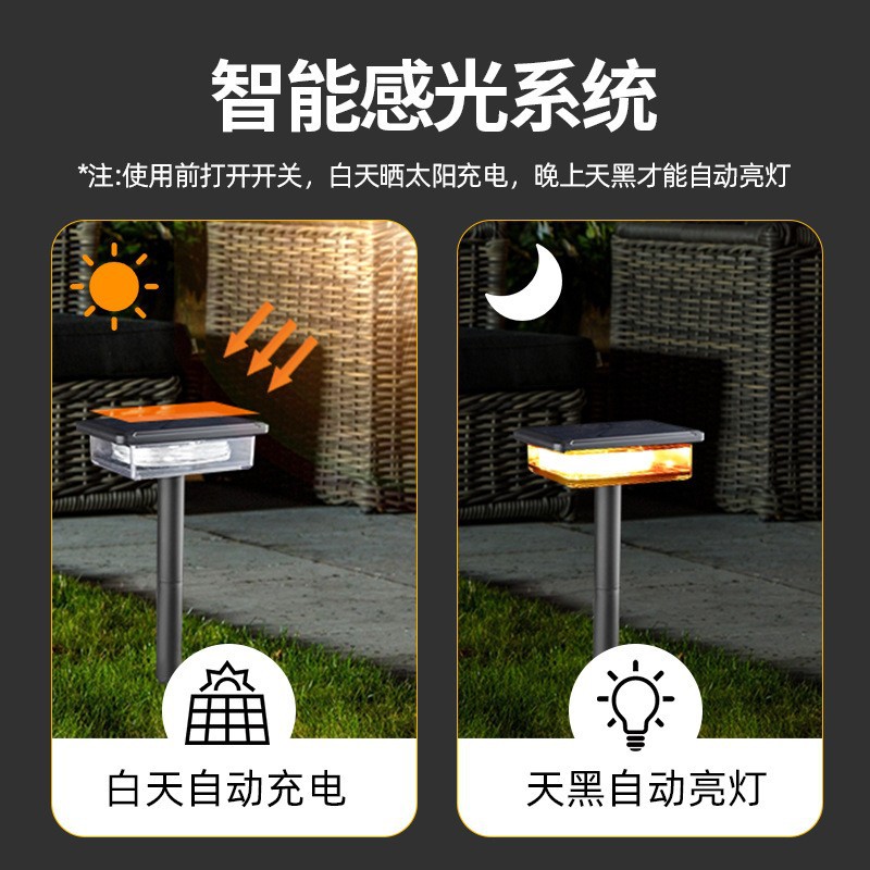 Cross-border camping lights, outdoor waterproof courtyard wall lights, garden atmosphere decorative color lights, solar lawn sky curtain light strips details Picture