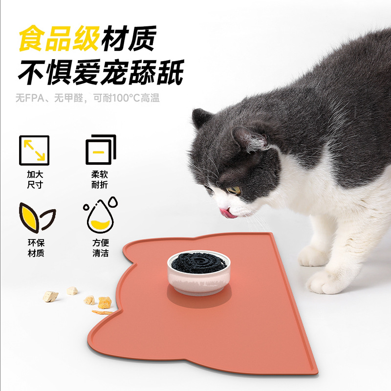 Large pet placemat, waterproof, anti-slip and anti-dirt, easy-to-clean pet mat, universal silicone mat for cats and dogs, dog bed and dog bed