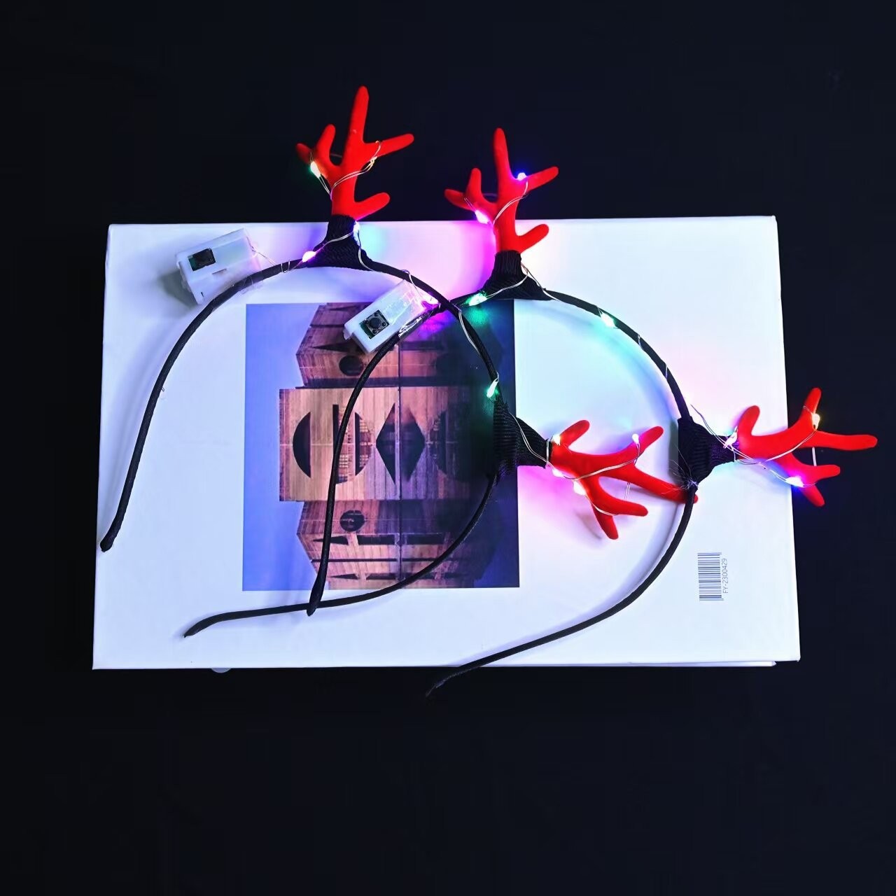 Christmas Antler hairband Korean version luminous antler hairband Glitter seven-color antler hairclip manufacturer details Picture