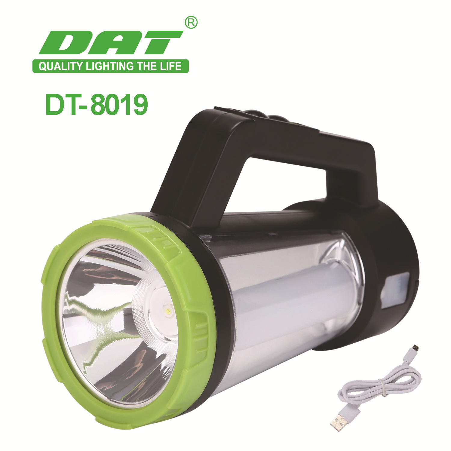 DT-8019户外探照灯手持便携式野营灯LED双侧灯管照明可应急充电