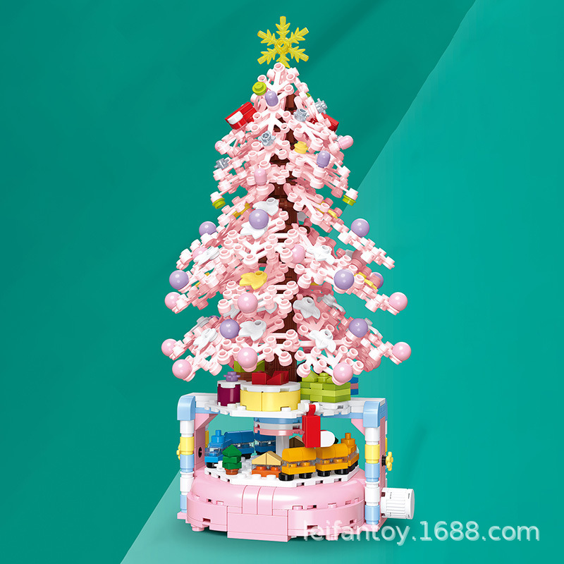 Compatible LEGO Christmas tree building block models, puzzle building blocks, Christmas girl gifts, desktop ornaments wholesale details Picture