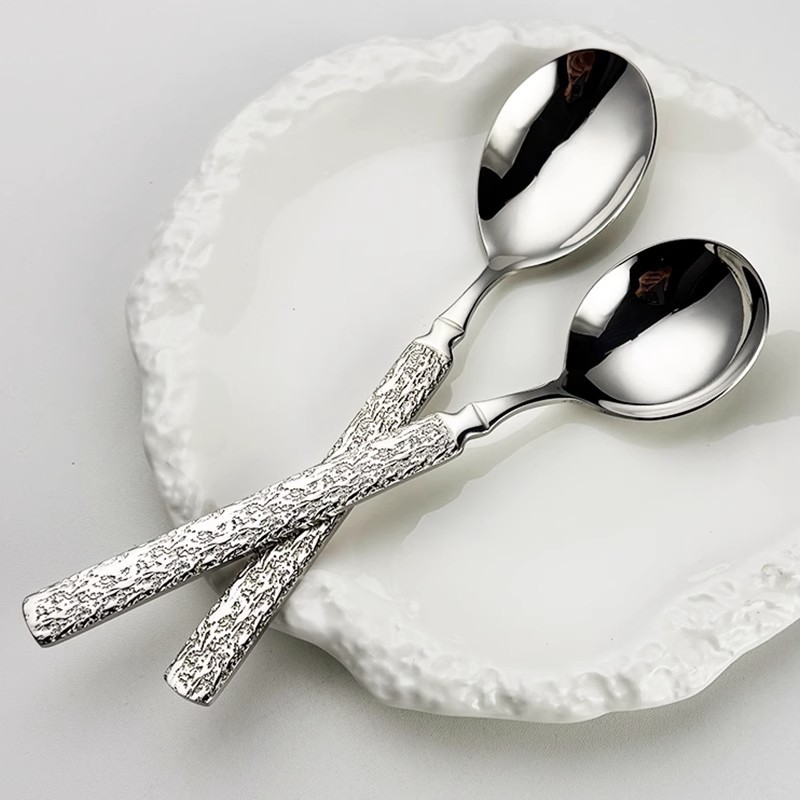 勺子不锈钢家用汤勺批发304专用勺子加厚可爱餐具创意高颜值汤匙细节图