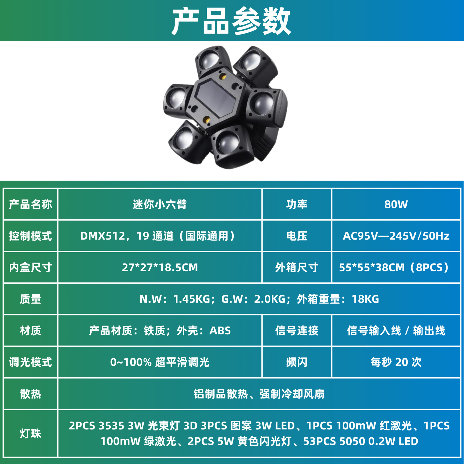 Mini six-arm rose-head laser light, dedicated light for creating a bar atmosphere, precise laser positioning light for garment cutting beds, industrial-grade high-brightness stable marking laser light, high-end positioning equipment details Picture