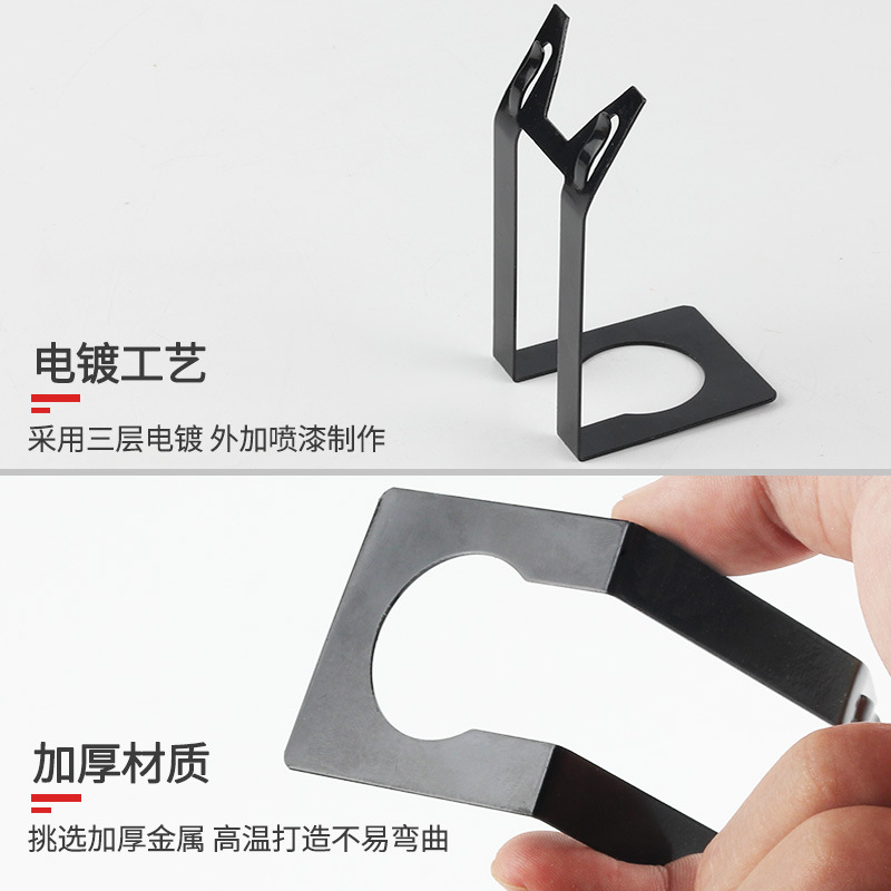 Extended L-shaped metal tag POP price tag holder, price tag holder base, bread standing mini baking label holder, baking counter standing price tag holder, pastry product description booth, dessert display stand, small metal sign, stable Application Scenario