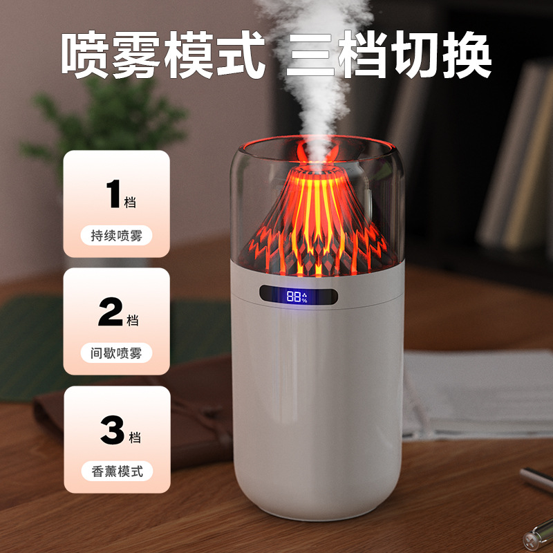New simulation volcano humidifier, car air atomizer, home desktop volcano aroma diffuser, motorcycle humidifier details Picture