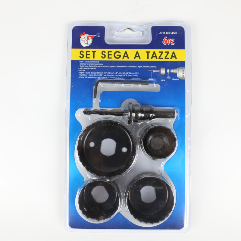 M42 bimetallic hole opener set, woodworking hole opener, gypsum board, PVC plastic downlight, 6PC Application Scenario