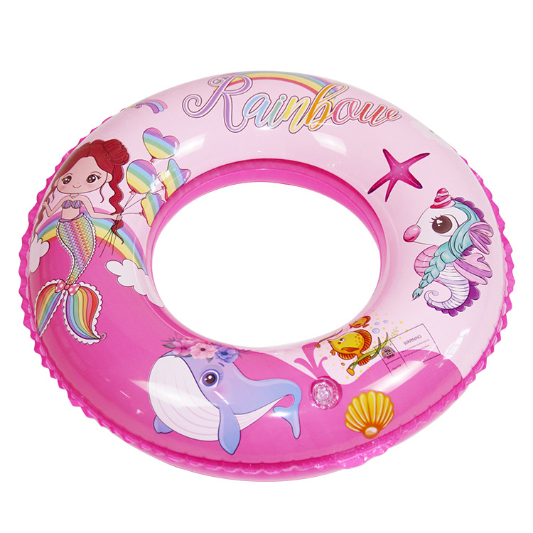 Wholesale of Hongyu's new mermaid children's swimming rings, cute unicorn armpit rings, PVC inflatable cartoon swimming rings details Picture