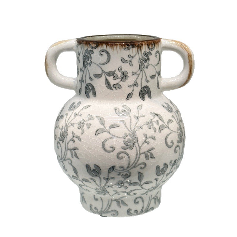 European-style ceramic vase handicrafts and ornaments, home rose gilded vases, living room decoration ceramic vases Item Picture