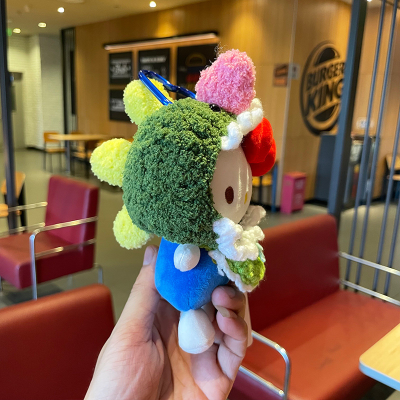 Genuine hellokitty Sanrio kt cat bag pendant, plush toy keychain, schoolbag hanging ornament, doll Specification image