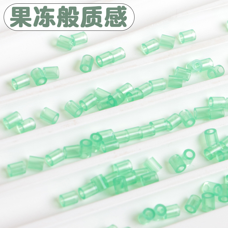 新款现货24色高透拼豆10克补充包超透2.6mm无孔混用高透豆融合豆 Specification image