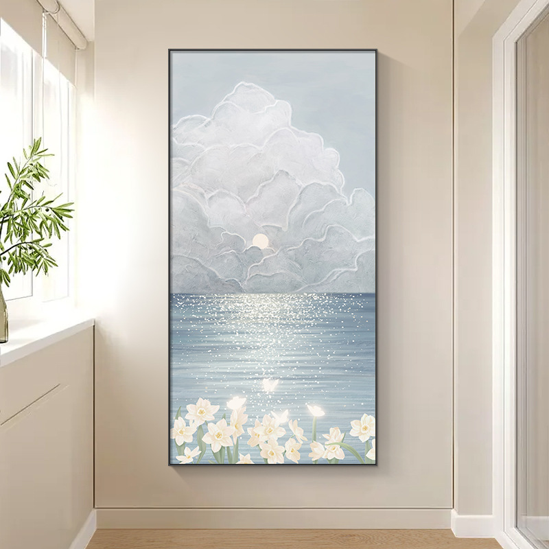 装饰画/油画/手绘油画/客厅沙发背景图/挂画细节图