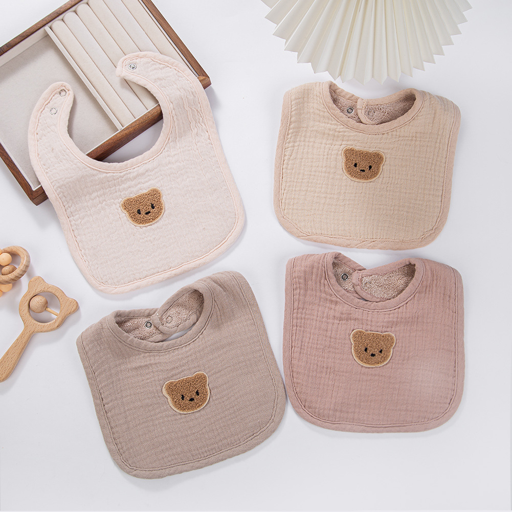 婴儿纯棉新生儿围嘴围脖宝宝口水巾防水吐奶垫巾围兜男女宝宝四季