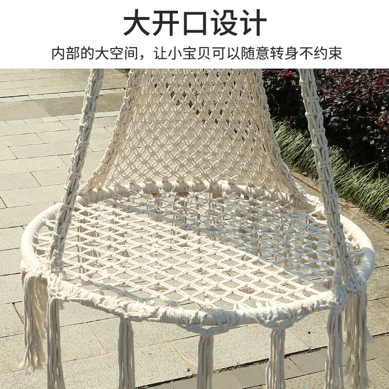Wholesale of camping handcrafted tassel hanging chairs, Bohemian courtyard swings, indoor hanging baskets and outdoor hammocks Specification image