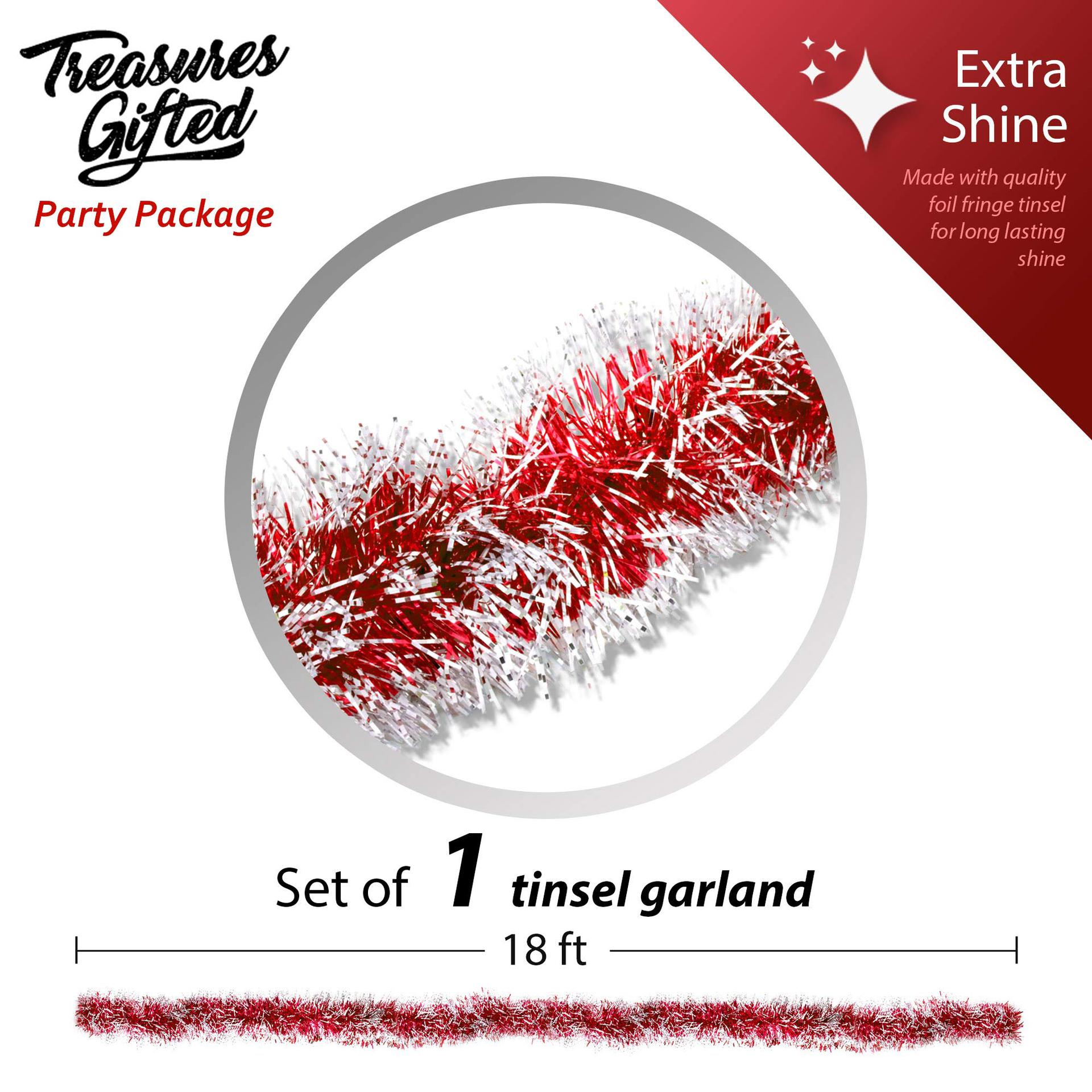 A 10-meter-long, dark green, white-edged Christmas snowflake flower wreath decorated with Christmas ribbons and rattan strips details Picture