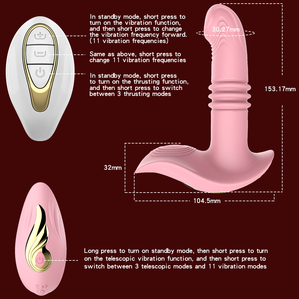 跨境伸缩穿戴震动棒女用隐形穿戴式自慰器私密情趣插入无线遥控细节图