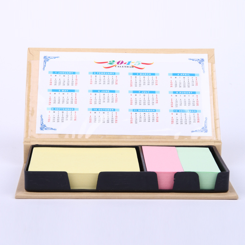 The new office kraft paper combination note box eco-friendly stationery set can be used as a logo sticky note gift box Item Picture