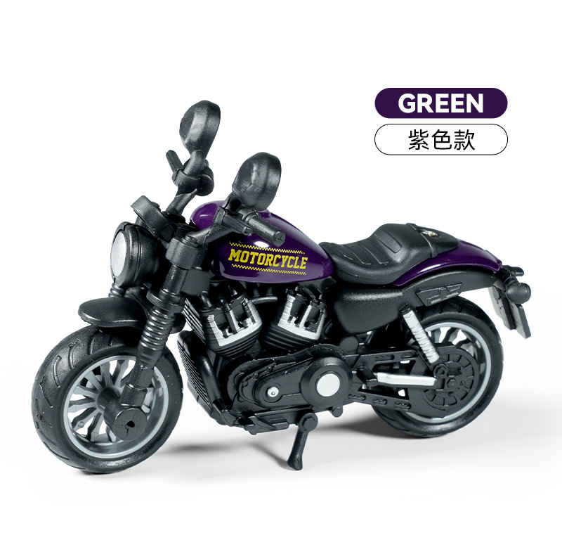 Cross-border mini alloy inertial simulation motorcycle model ornaments, pendants, motorcycle boys' and children's toys wholesale gifts details Picture