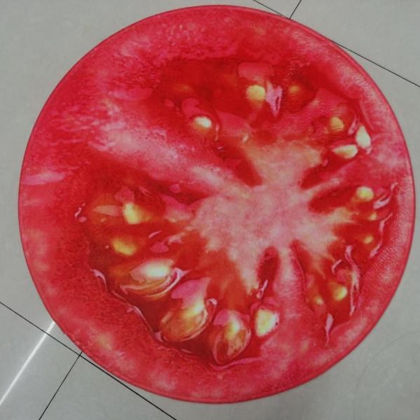 法兰绒海绵印花水果图案创意儿童可爱造型游戏防滑脚垫坐垫地垫