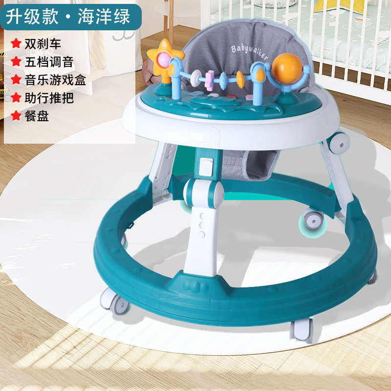新款婴儿学步车音乐多功能防侧翻可折叠6-18个月宝贝助步车产品图