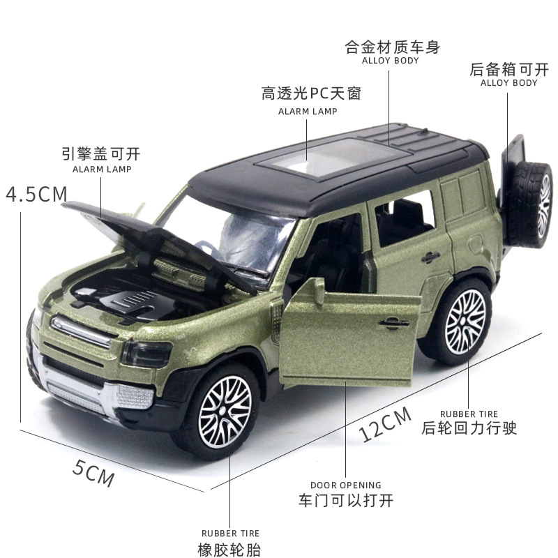 散装1:36仿真合金车模型四开门儿童玩具suv汽车男孩越野摆件批发 Specification image