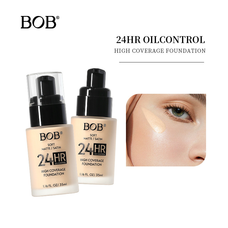 Cross-border exclusive bob Matte Concealer Foundation is a long-lasting oil-control and non-smudge blending foundation cream Specification image