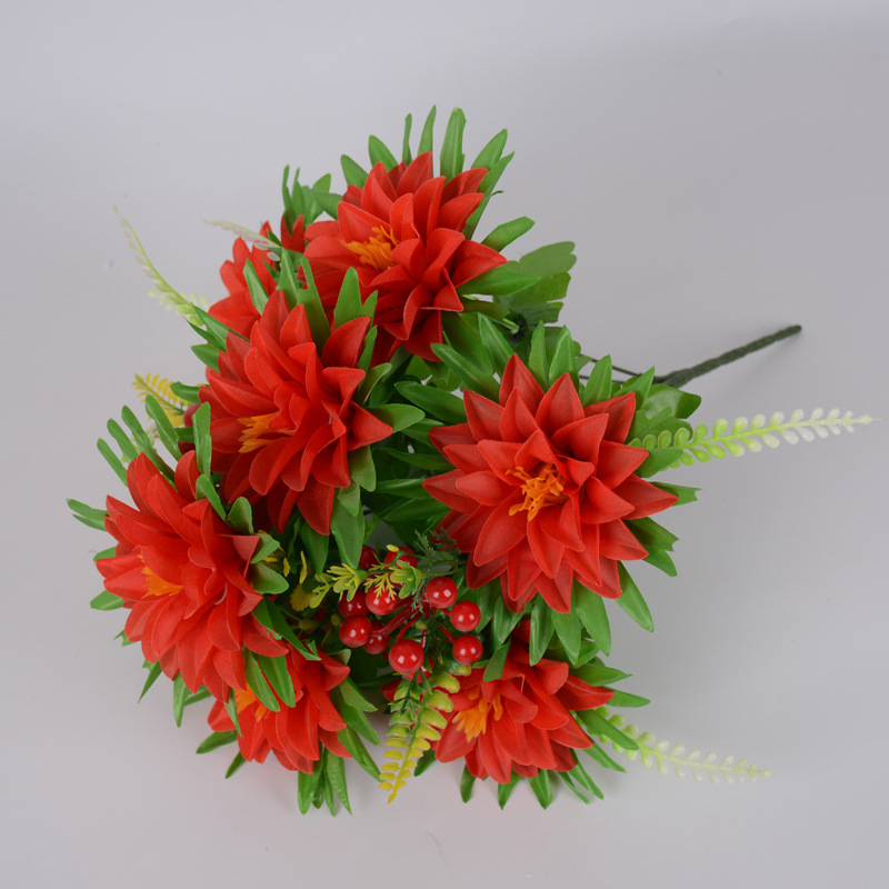 Simulated chrysanthemum bouquets for the Qingming Festival, silk flowers for tomb worship, plastic flower and chrysanthemum potted plant manufacturers Application Scenario