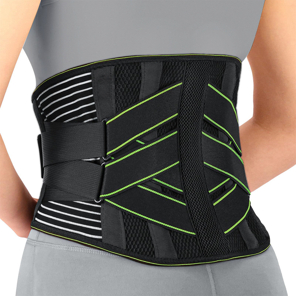 Cross-border men's and women's breathable sports waist support, waist support strength double pressure waist support belt, running fitness belt