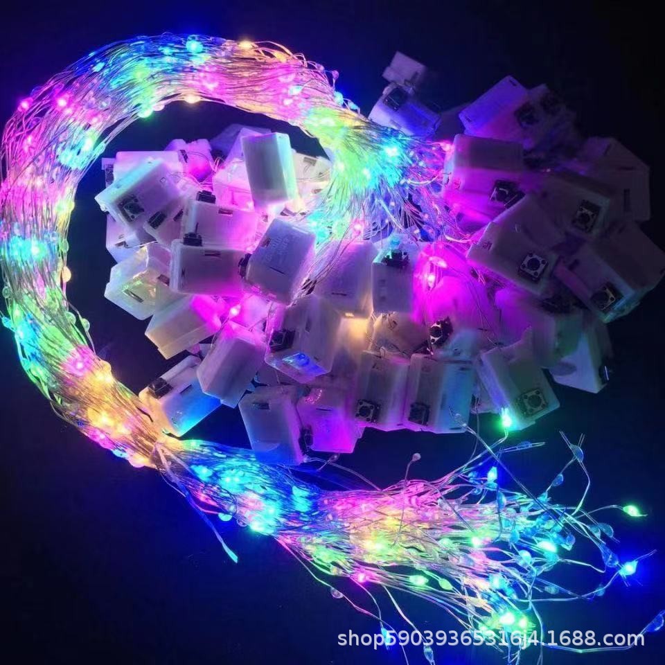 LED light-emitting lamps, adjustable flashing small string lights, small white box lights, small square box light strings, 1m, 2m, 3m, 5m warm color lights Application Scenario