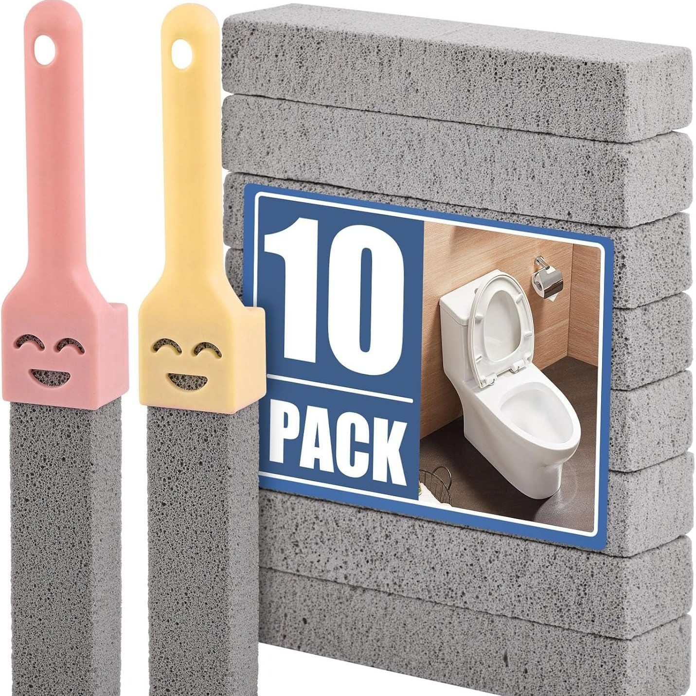Pumice Toilet Brush, Household Cleaning Stick, Bathroom To Remove Yellowing And Water Level Line, Toilet Brush, Amazon Consignment, Can Be Labeled details Picture