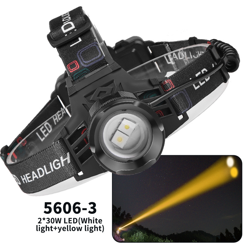 Amazon nuevo 30W blanco laser LED headlight XHP70 ultra brillante brillante brillante doble color blanco láser luz ligera fuerte Application Scenario