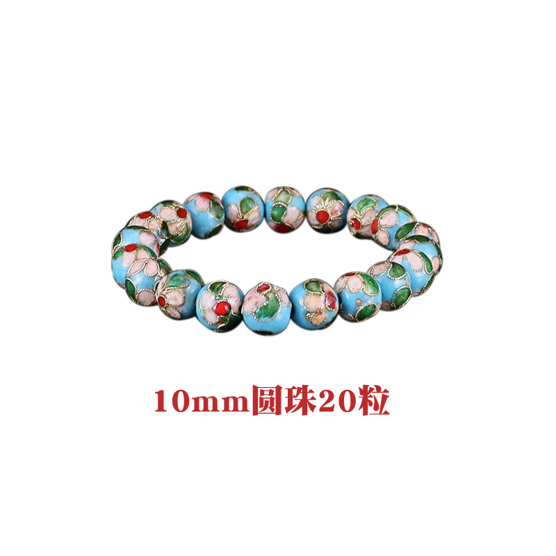 Beijing Cloisonne classical ethnic style jewelry, cloisonne enamel filigree silver blue round bead bracelet Application Scenario