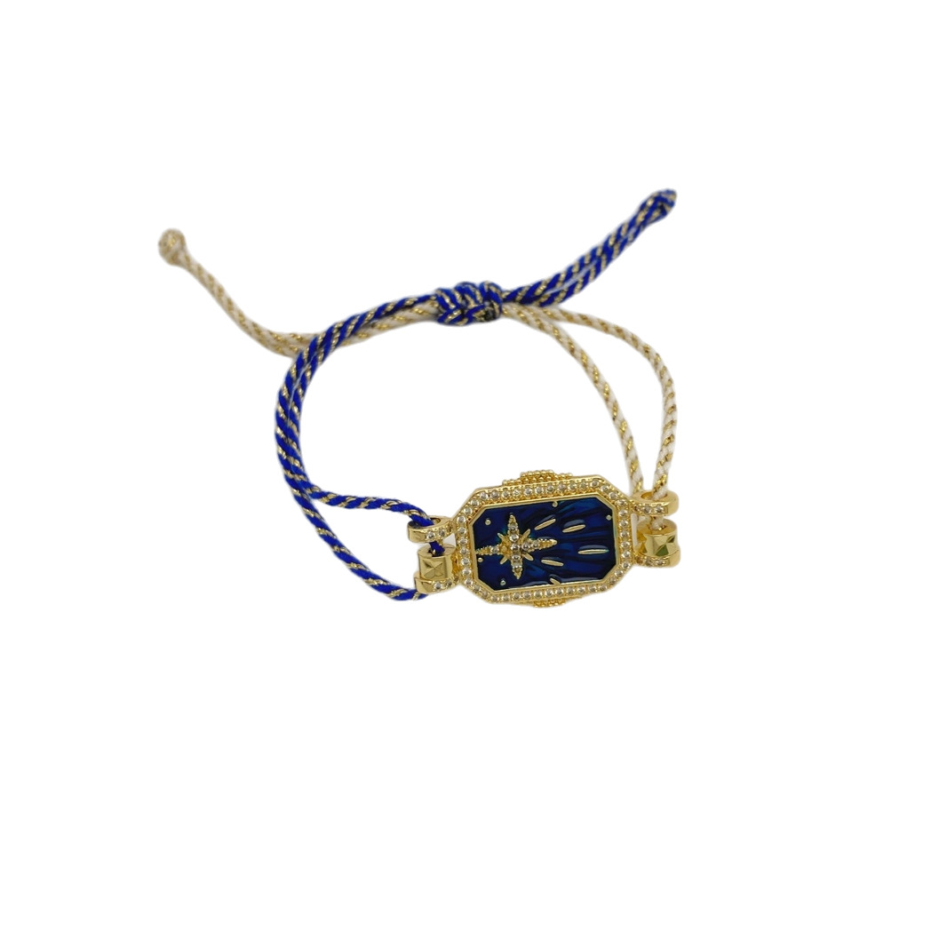 A popular and fashionable, simple and colorful rope Devil's Eye tarot card hand bracelet with lucky beads in Europe and America Item Picture