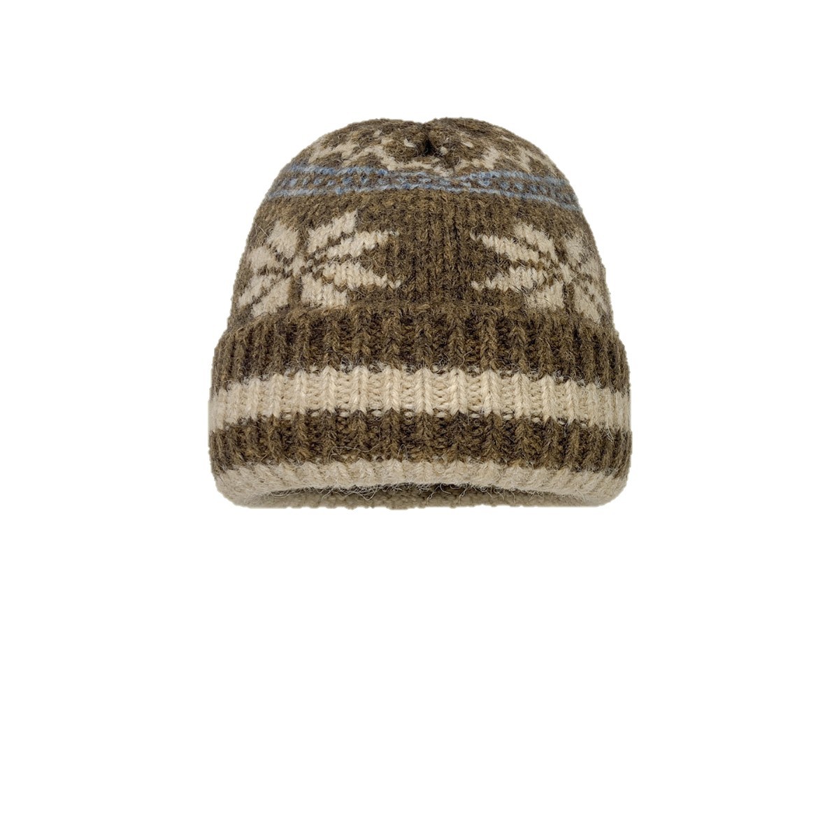 New style 2025 Christmas snowflake atmosphere thickened warm ear-protecting knitted cap with velvet women's retro woolen cap Item Picture