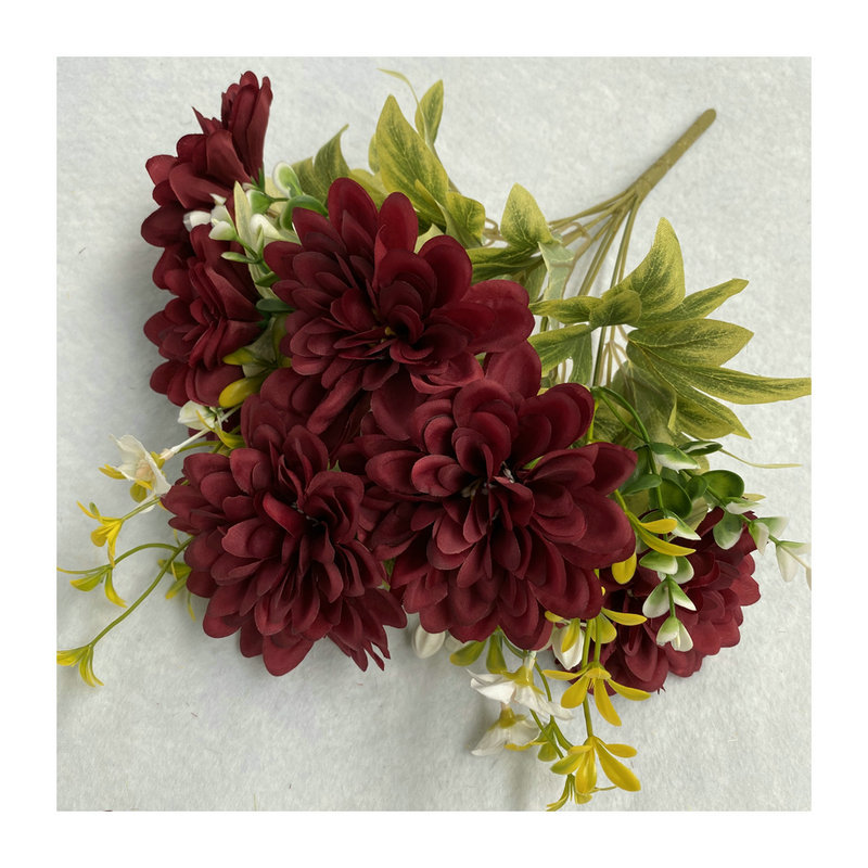 仿真花DIY发饰配件/仿真花/5朵塑膠花/假花/假花批发白底实物图