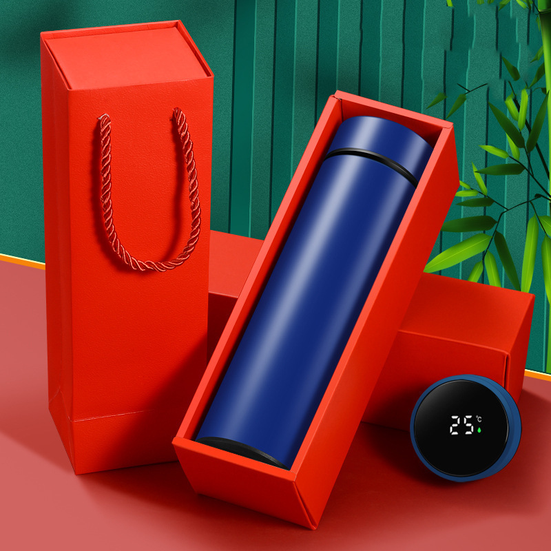 智能保温杯304不锈钢水杯双层真空商务伴手礼送礼品保温杯刻logo细节图