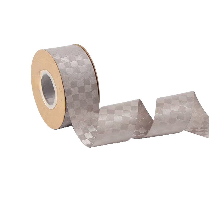 Direct sales of polyester checkered tape from the manufacturer, 50 yard per roll, large quantity discount, clothing headwear, bow and ribbon Item Picture